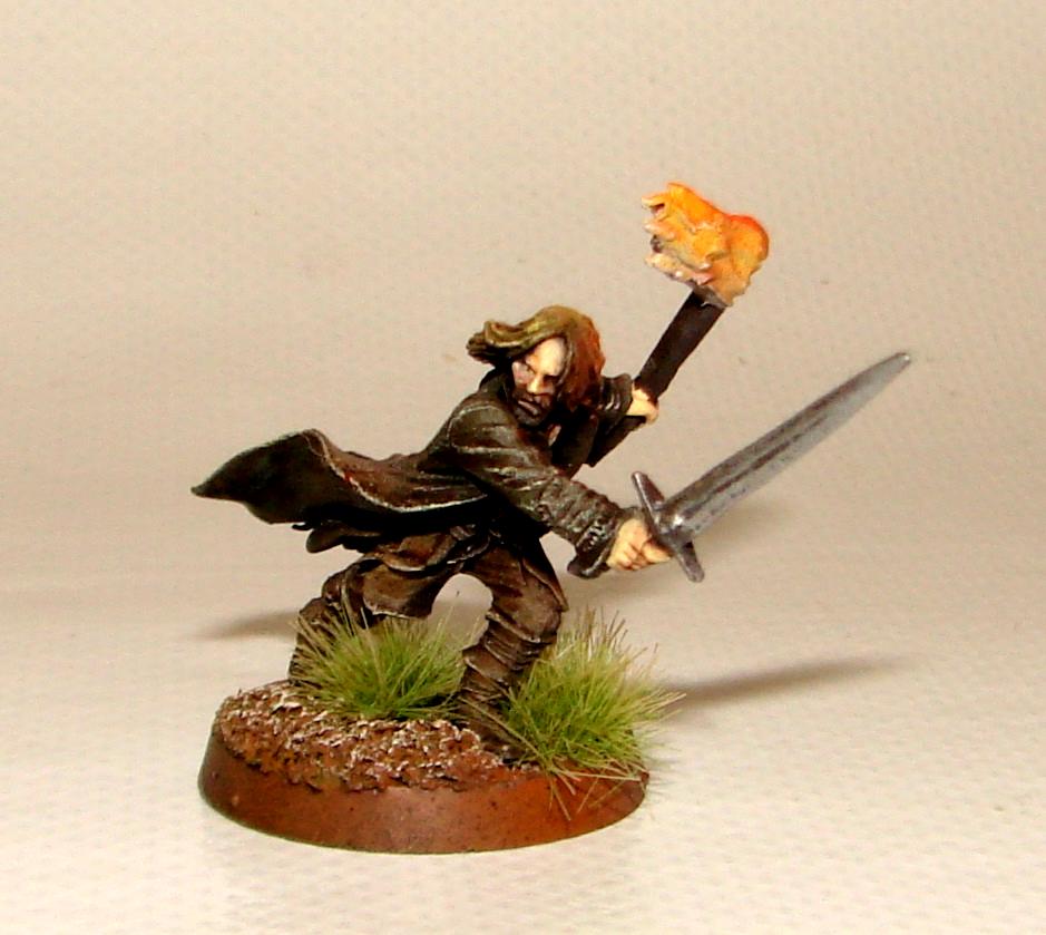 Figurine Aragorn Warhammer Le Seigneur Des Anneaux - Métal - Réf. W-0000053 - Manque Bout D'épée